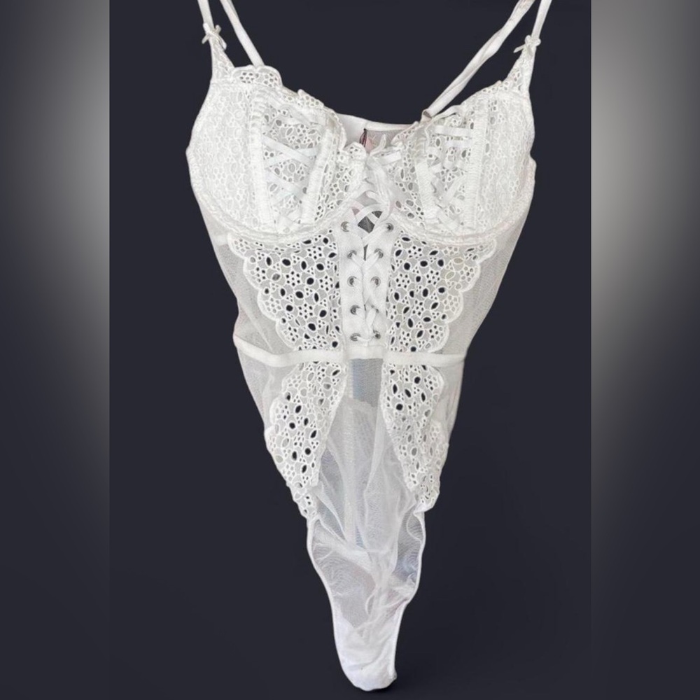 white lace bodysuit